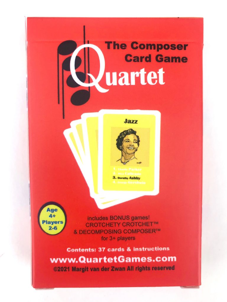 Quartet Composer Card Game Margit